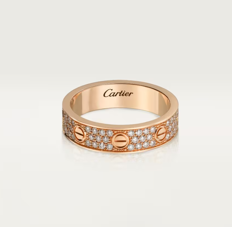 [Regal Gem]LOVE RING 4mm-wide full-diamond ring Regal Gem Gold