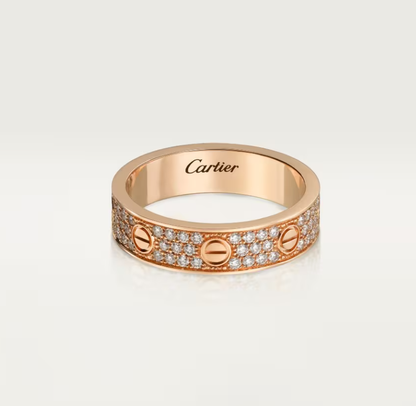 [Regal Gem]LOVE RING 4mm-wide full-diamond ring Regal Gem Gold