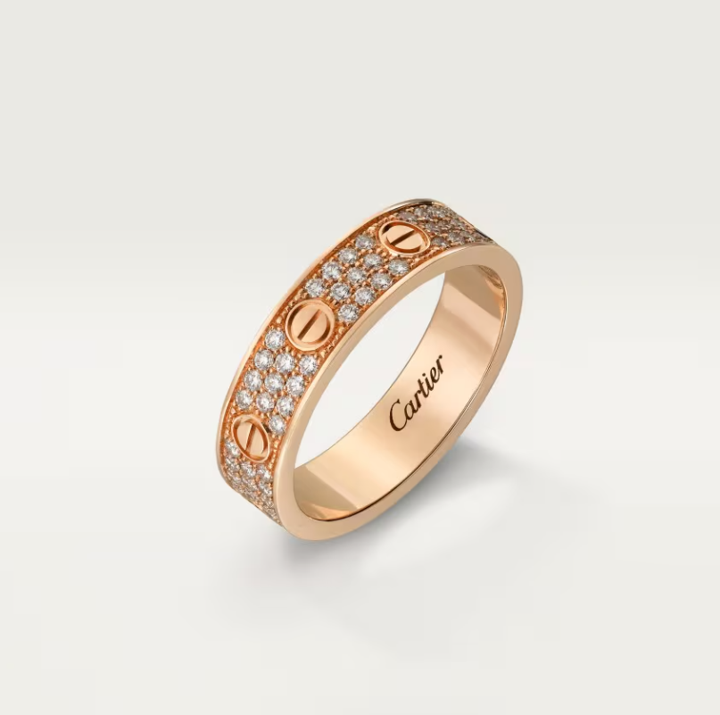 [Regal Gem]LOVE RING 4mm-wide full-diamond ring Regal Gem Gold