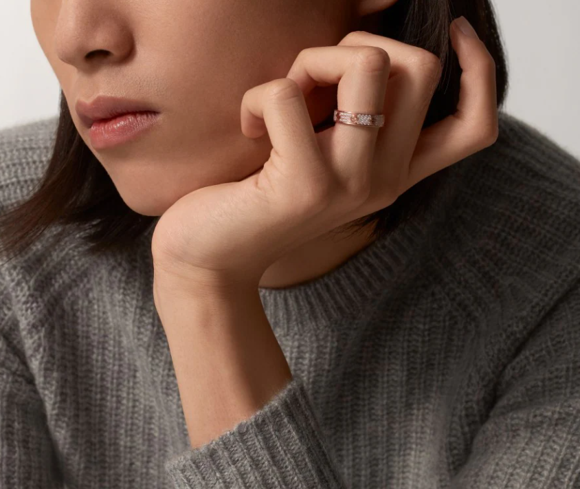 [Regal Gem]LOVE RING 4mm-wide full-diamond ring Regal Gem Gold
