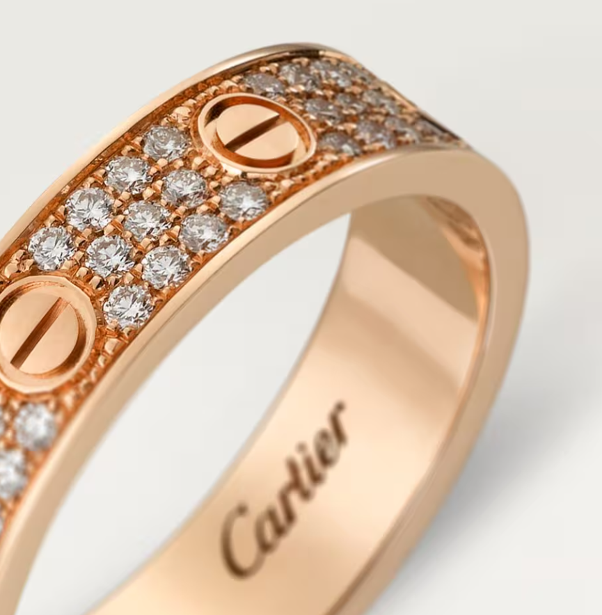 [Regal Gem]LOVE RING 4mm-wide full-diamond ring Regal Gem Gold