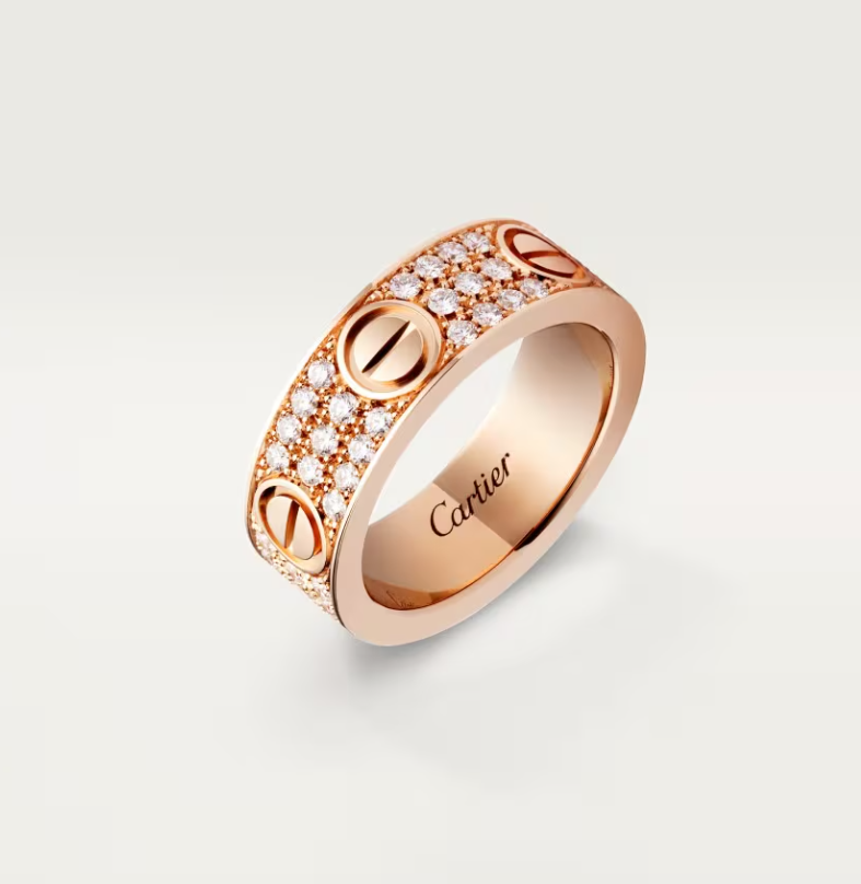 [Regal Gem]LOVE RING 6.5mm-wide full-diamond ring Regal Gem Gold