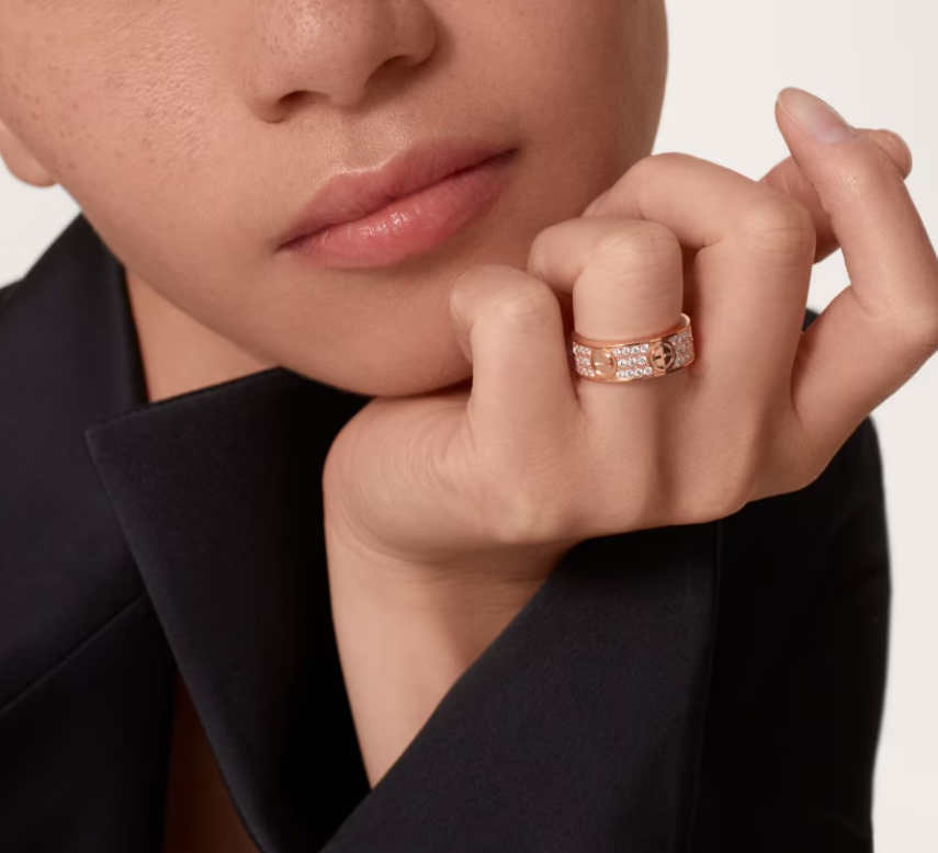 [Regal Gem]LOVE RING 6.5mm-wide full-diamond ring Regal Gem Gold