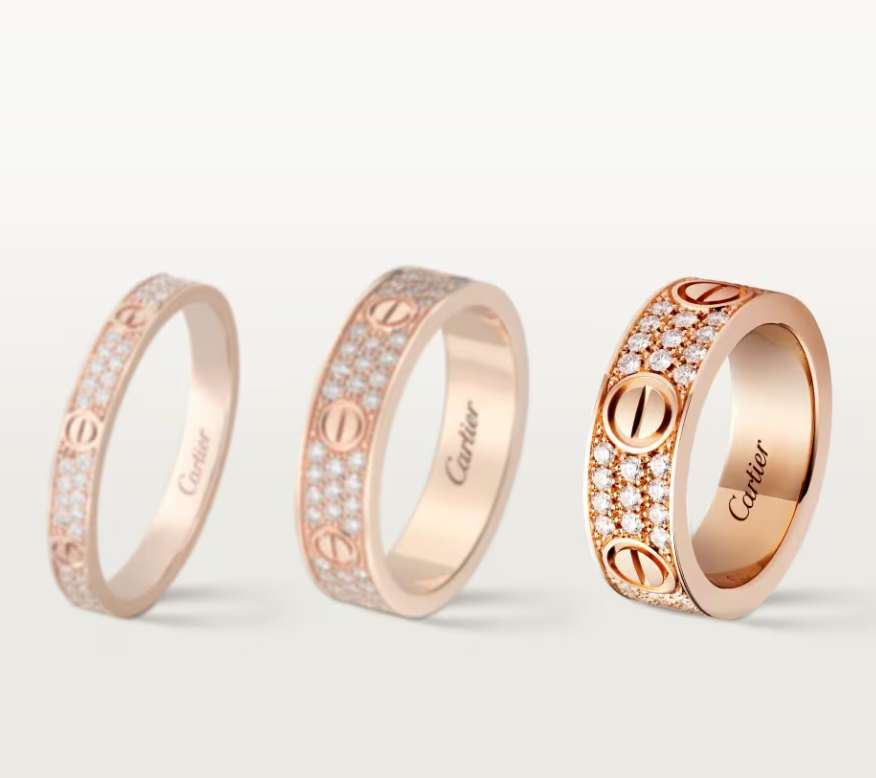 [Regal Gem]LOVE RING 6.5mm-wide full-diamond ring Regal Gem Gold