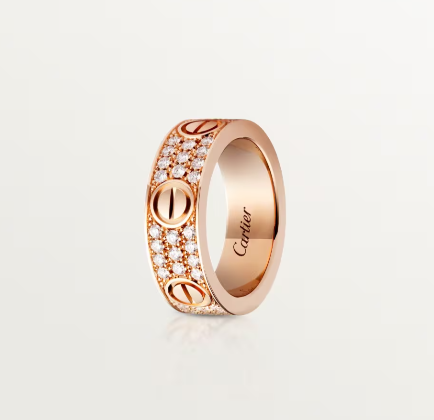 [Regal Gem]LOVE RING 6.5mm-wide full-diamond ring Regal Gem Gold