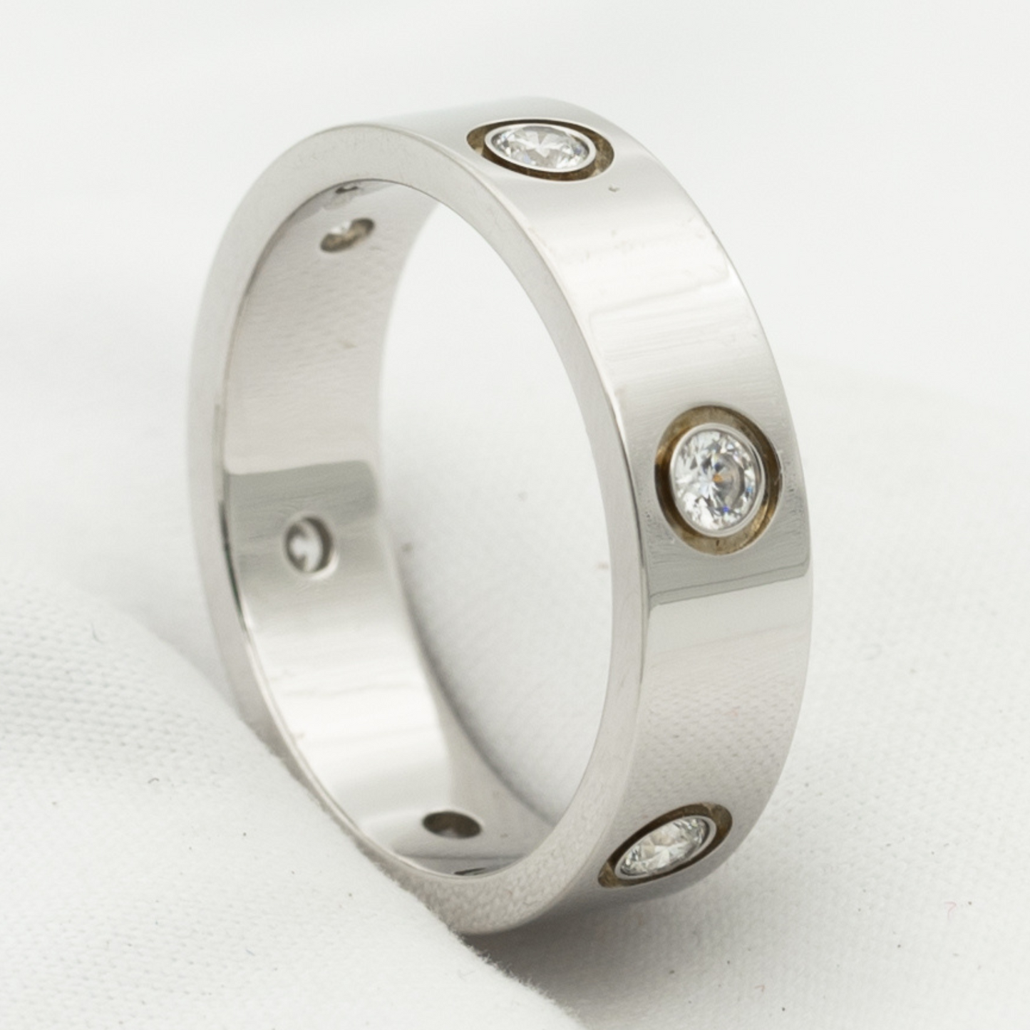 [Regal Gem]LOVE RING 5.5MM 6 DIAMONDS SILVER