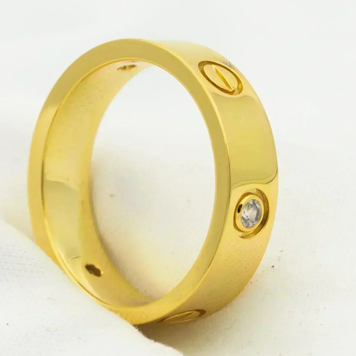 [Regal Gem]LOVE RING 5.5MM 3 DIAMONDS GOLD
