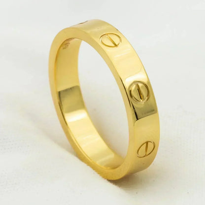 [Regal Gem]LOVE RING 4MM 1 DIAMOND GOLD