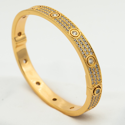 [Regal Gem]LOVE BRACELET 6.1MM DIAMOND-PAVED 10 BIG DIAMONDS