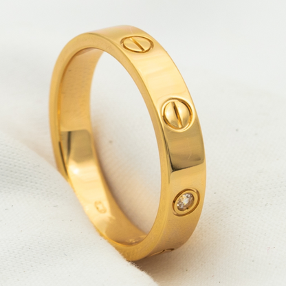 [Regal Gem]LOVE RING 4MM 1 DIAMOND PINK GOLD