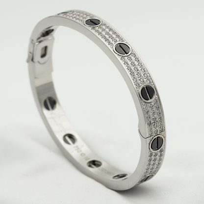 [Regal Gem]LOVE BRACELET 6.1MM DIAMOND-PAVED CERAMIC