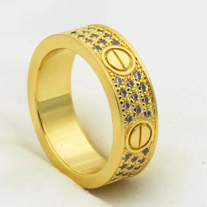 [Regal Gem]LOVE RING 5.5MM DIAMONDS PAVED