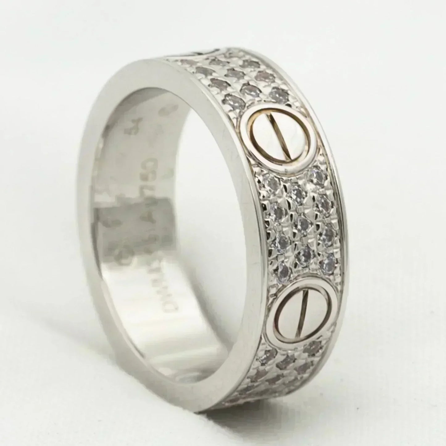 [Regal Gem]LOVE RING 5.5MM DIAMONDS PAVED