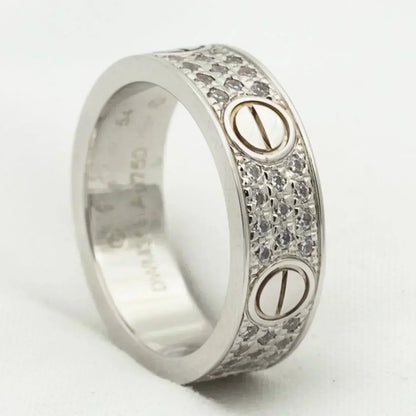 [Regal Gem]LOVE RING 5.5MM DIAMONDS PAVED