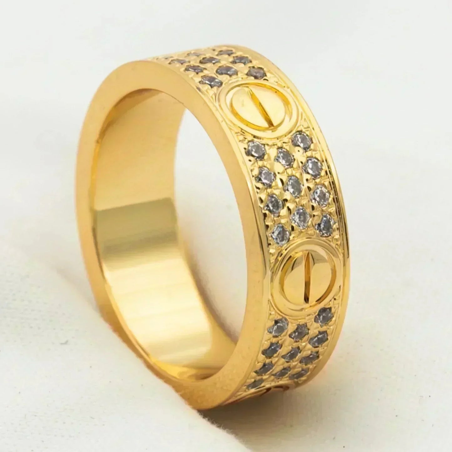[Regal Gem]LOVE RING 5.5MM DIAMONDS PAVED