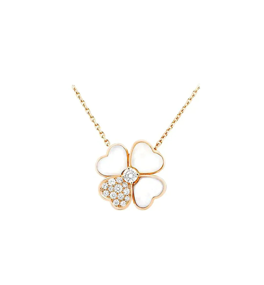 [Regal Gem]CLOVER MOP DIAMOND Regal Gem GOLD NECKLACE
