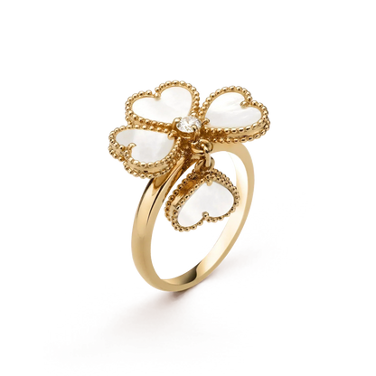 [Regal Gem]SWEET CLOVER WHITE MOP RING