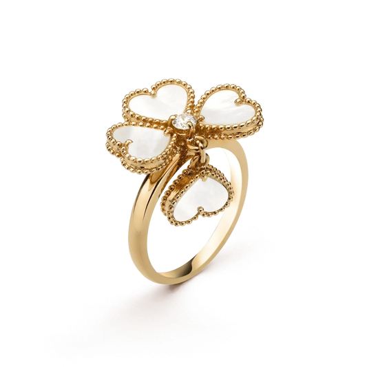 [Regal Gem]SWEET CLOVER WHITE MOP RING