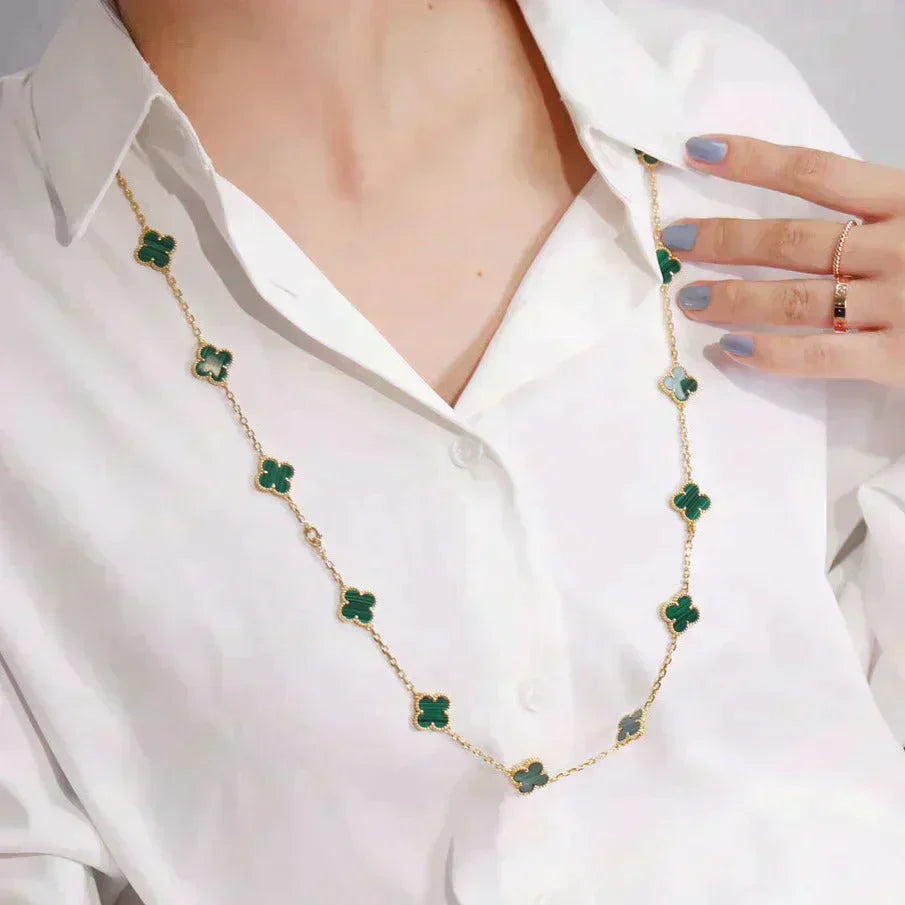 [Regal Gem]CLOVER 20 MOTIFS MALACHITE GOLD