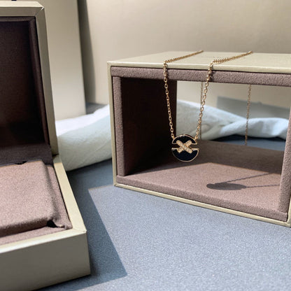 [Regal Gem]JEUX DE PINK GOLD DIAMOND NECKLACE