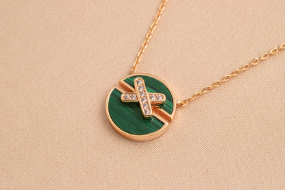 [Regal Gem]JEUX DE PINK GOLD DIAMOND NECKLACE