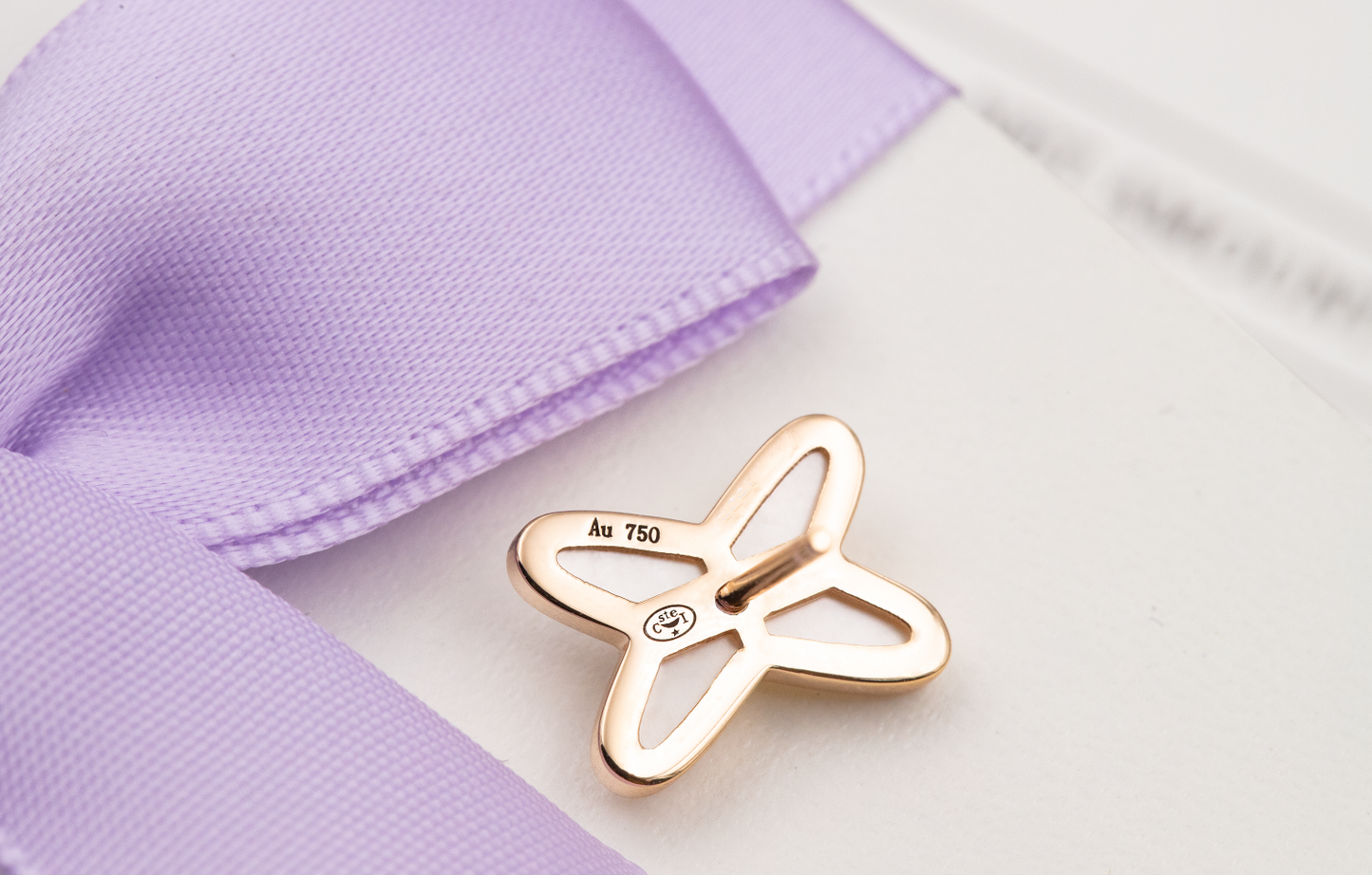 [Regal Gem]JEUX DE WHITE MOP PINK GOLD DIAMOND EARRINGS