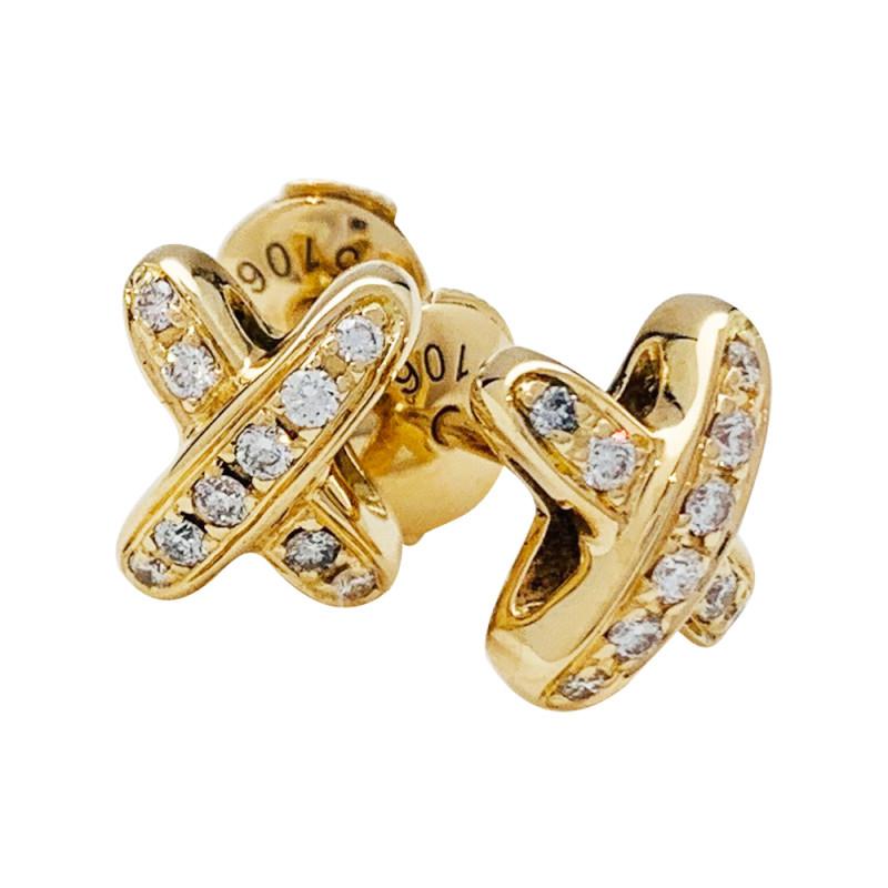 [Regal Gem]JEUX DE GOLD DIAMOND EARRINGS