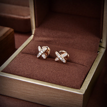 [Regal Gem]JEUX DE GOLD DIAMOND EARRINGS
