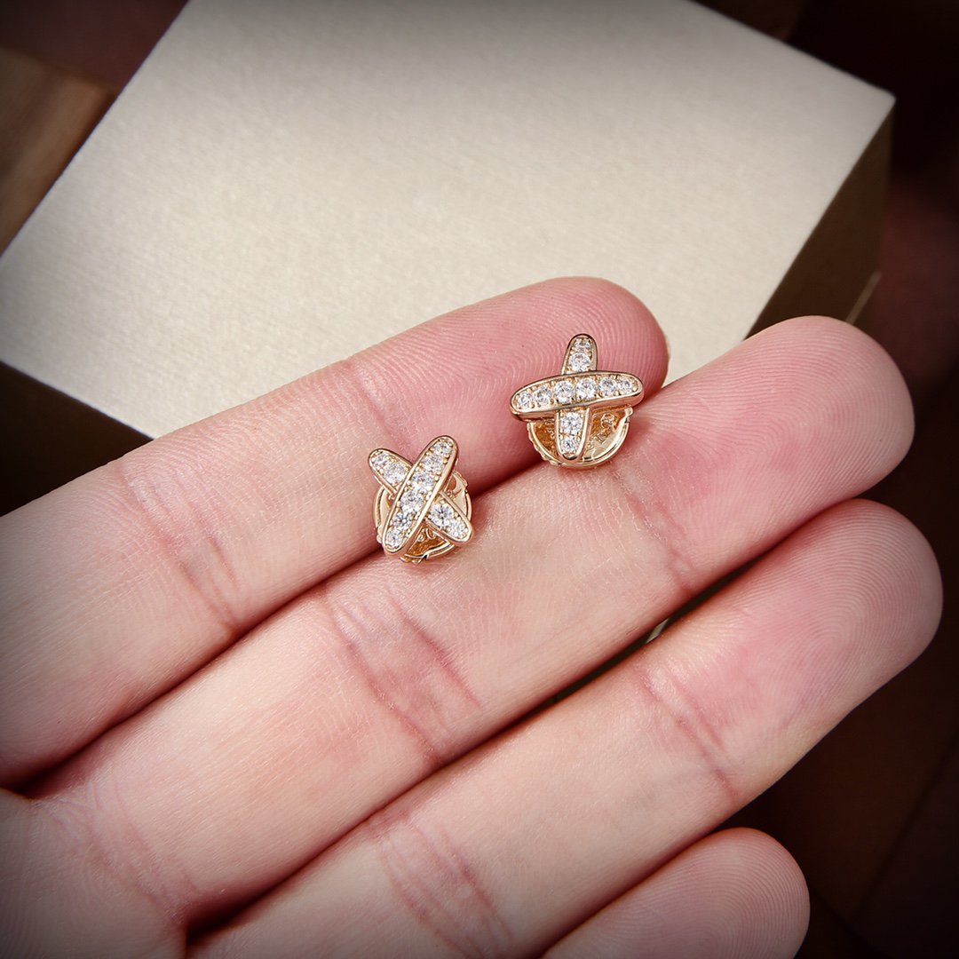 [Regal Gem]JEUX DE GOLD DIAMOND EARRINGS