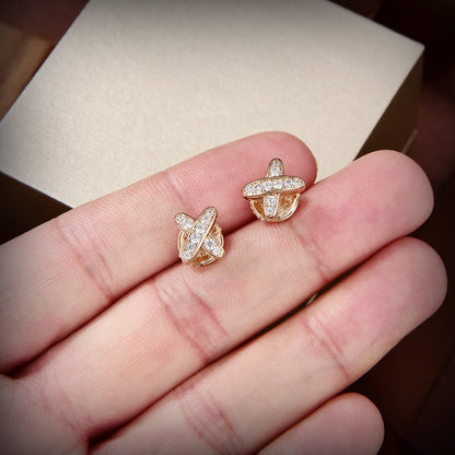 [Regal Gem]JEUX DE GOLD DIAMOND EARRINGS