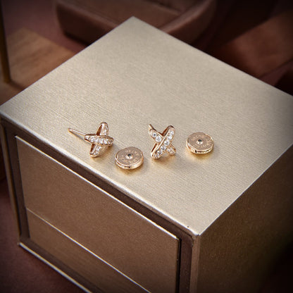 [Regal Gem]JEUX DE GOLD DIAMOND EARRINGS