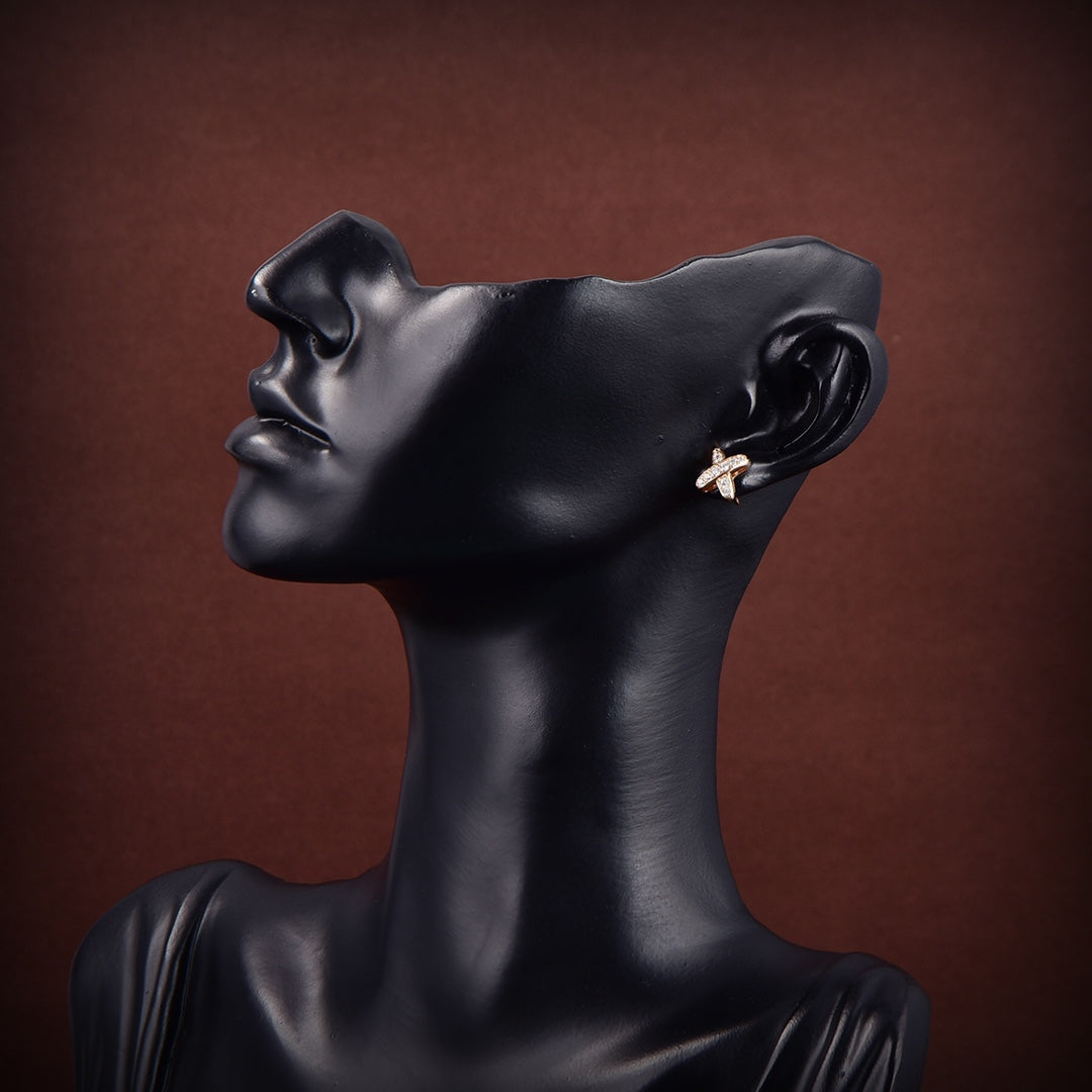 [Regal Gem]JEUX DE GOLD DIAMOND EARRINGS