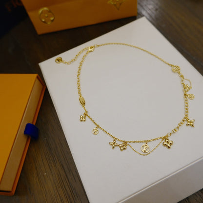 [Regal Gem]BLOOMING SUPPLE NECKLACE BRASS