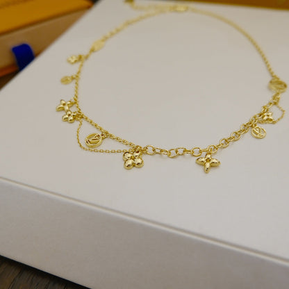 [Regal Gem]BLOOMING SUPPLE NECKLACE BRASS
