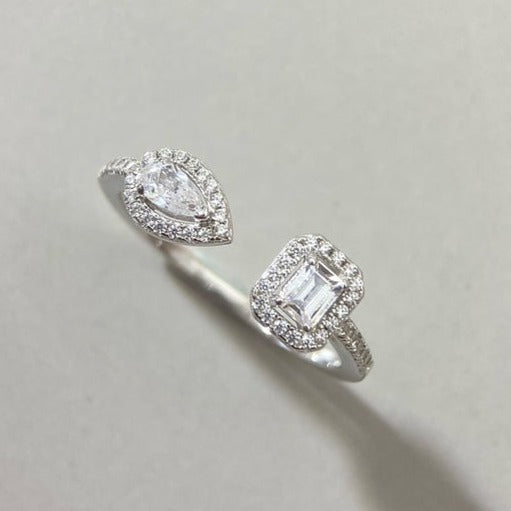 [Regal Gem]MY TWIN TOI & MOI SILVER DIAMOND RING
