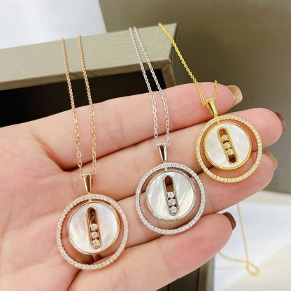 [Regal Gem]Demo MOVE MM NACRE BLANCHE DIAMOND NECKLACE