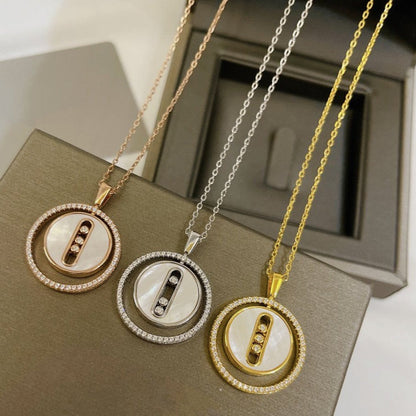 [Regal Gem]Demo MOVE MM NACRE BLANCHE DIAMOND NECKLACE