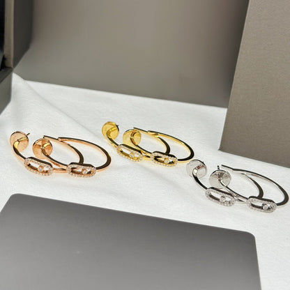 [Regal Gem]CREOLES MOVE UNO PM DIAMOND EARRINGS