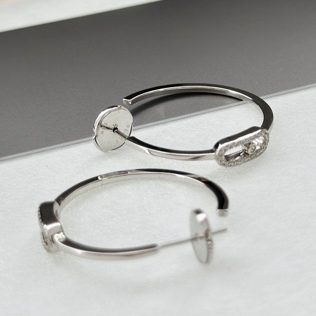 [Regal Gem]CREOLES MOVE UNO PM DIAMOND EARRINGS