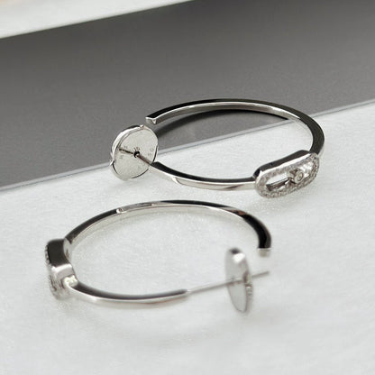 [Regal Gem]CREOLES MOVE UNO PM DIAMOND EARRINGS