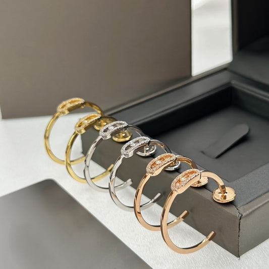 [Regal Gem]CREOLES MOVE UNO PM DIAMOND EARRINGS