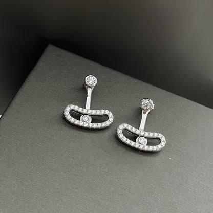 [Regal Gem]MOVE UNO SILVER DIAMOND EARRINGS