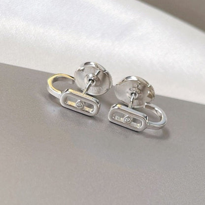 [Regal Gem]CREOLES MOVE UNO MINI 1 DIAMOND EARRINGS