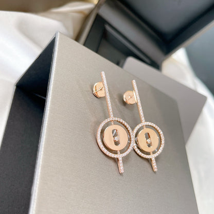 [Regal Gem]Demo MOVE ARROW PINK GOLD DIAMOND EARRINGS