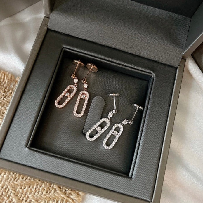 [Regal Gem]DORMEUSES MOVE UNO DIAMOND EARRINGS