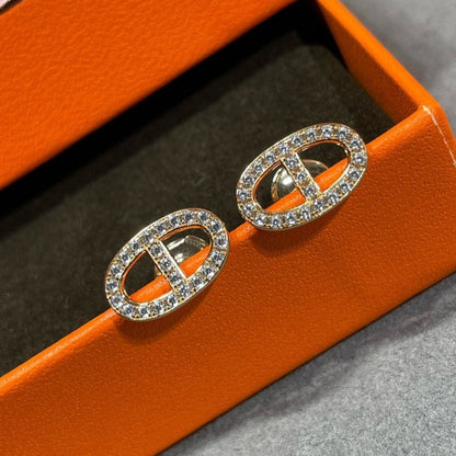 [Regal Gem]HM FULL DIAMOND PIG NOSE STUD EARRINGS