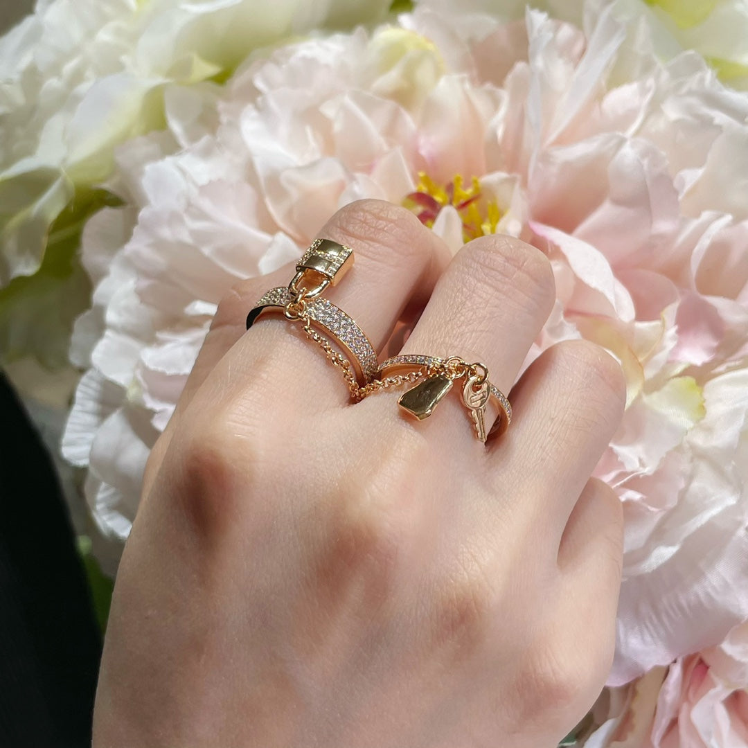 [Regal Gem]HM KELLY CLOCHETTE DOUBLE RING IN  WITH DIAMONDS