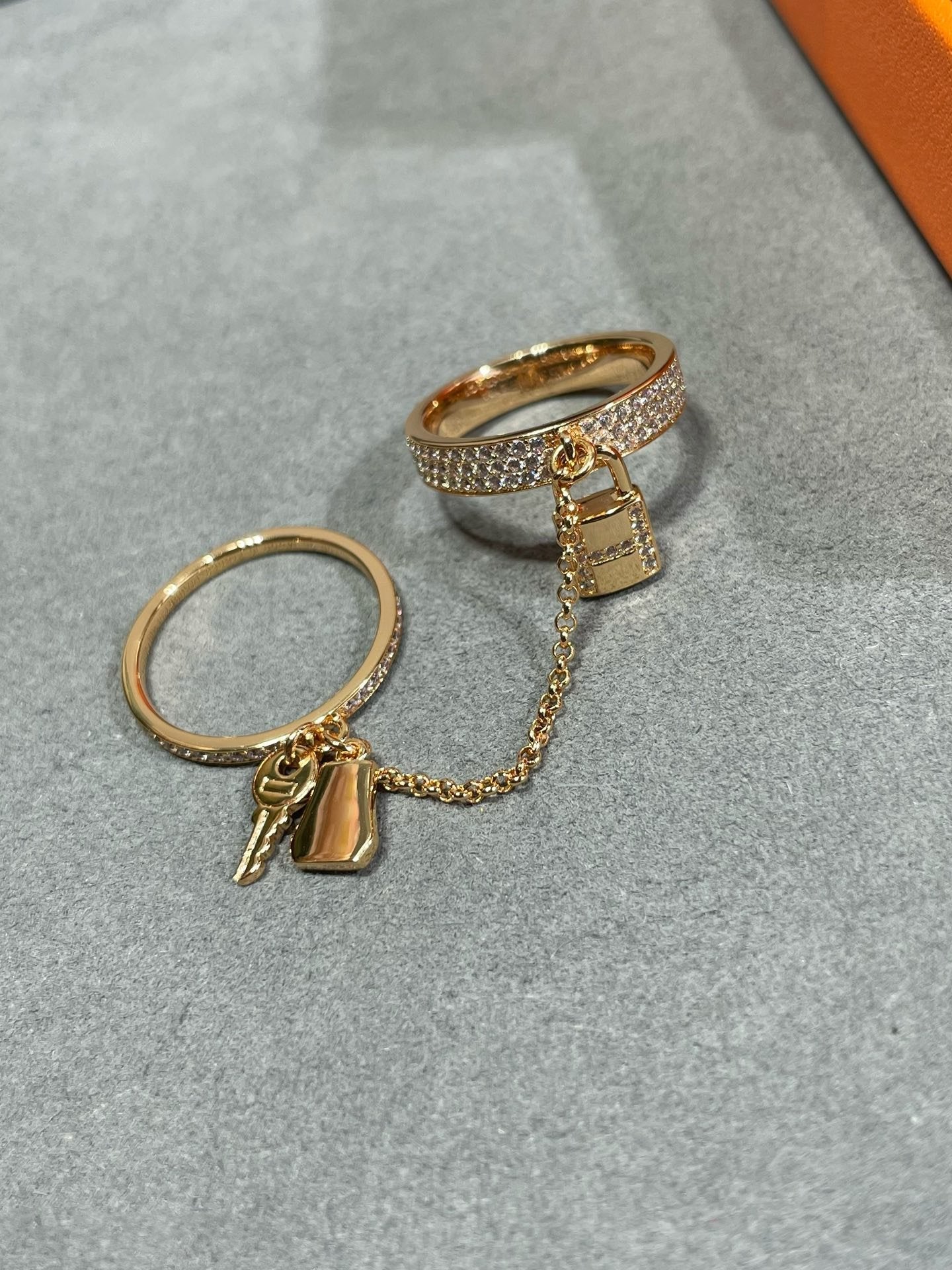 [Regal Gem]HM KELLY CLOCHETTE DOUBLE RING IN  WITH DIAMONDS