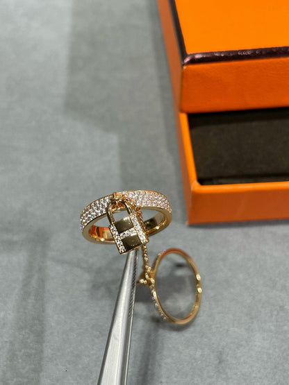 [Regal Gem]HM KELLY CLOCHETTE DOUBLE RING IN  WITH DIAMONDS