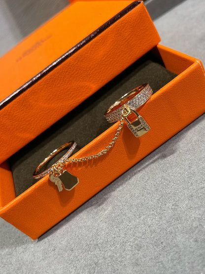[Regal Gem]HM KELLY CLOCHETTE DOUBLE RING IN  WITH DIAMONDS